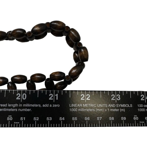 Vintage Giannini Wooden Beaded Crossbody Bag With Zipper Closure - Picture 8 of 9